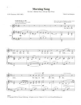 page one of Morning Song (Piano & Vocal)
