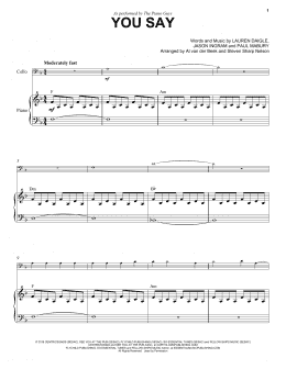 page one of You Say / Sonata Pathétique (Cello and Piano)