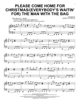 page one of Please Come Home For Christmas/(Everybody's Waitin' For) The Man With The Bag (Piano Solo)