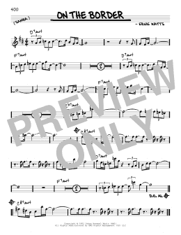 page one of On The Border (Real Book – Melody & Chords)