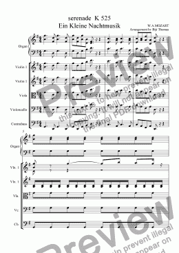 page one of Serenade K525 - Eine Kleine Nachtmusik