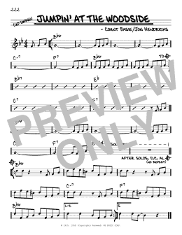 page one of Jumpin' At The Woodside (Real Book – Melody & Chords)