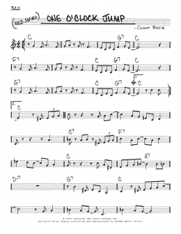 page one of One O'Clock Jump (Real Book – Melody & Chords)