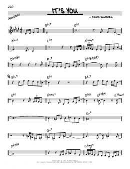 page one of It's You (Real Book – Melody & Chords)