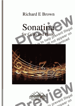 page one of Sonatina for Cello and Piano