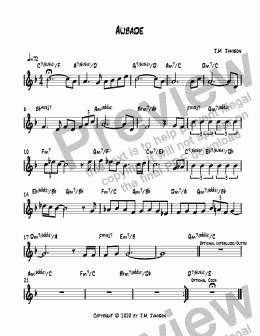 page one of Aubade (Bb instrument)