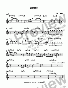 page one of Aubade (Eb instrument)