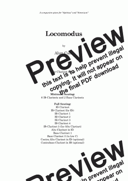 page one of Locomodus (Clarinet Choir)