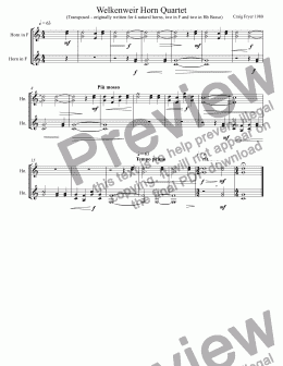 page one of Welkenweir Horn Quartet