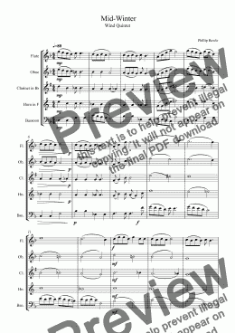 page one of Mid-Winter Wind Quintet