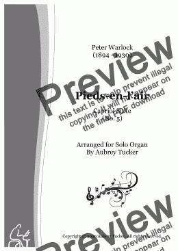 page one of Organ: Pieds-en-l'air (Capriol Suite, No. 5) - Peter Warlock
