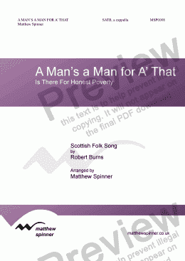 page one of A Man's a Man for A' That