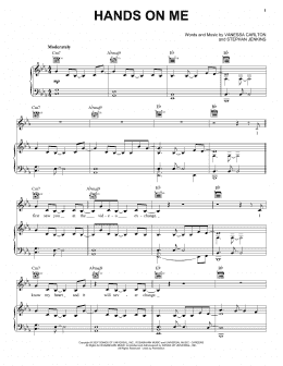 page one of Hands On Me (Piano, Vocal & Guitar Chords (Right-Hand Melody))