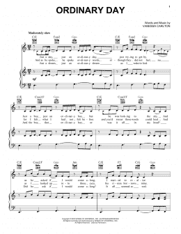page one of Ordinary Day (Piano, Vocal & Guitar Chords (Right-Hand Melody))