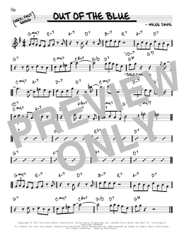 page one of Out Of The Blue (Real Book – Melody & Chords)