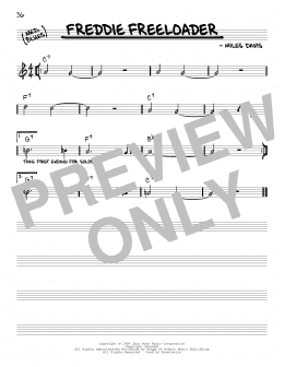 page one of Freddie Freeloader (Real Book – Melody & Chords)