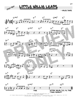 page one of Little Willie Leaps (Real Book – Melody & Chords)