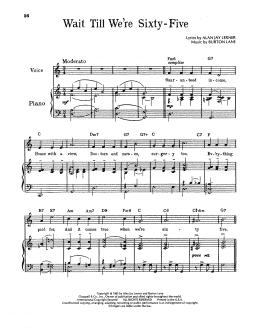 page one of Wait Till We're Sixty Five (from On A Clear Day You Can See Forever) (Piano & Vocal)