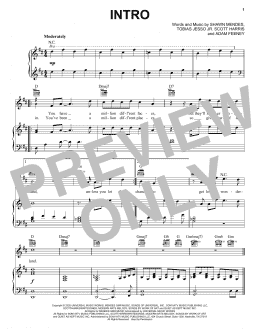 page one of Intro (Piano, Vocal & Guitar Chords (Right-Hand Melody))