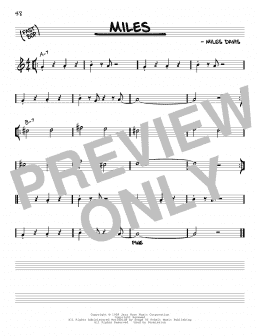 page one of Miles (Real Book – Melody & Chords)