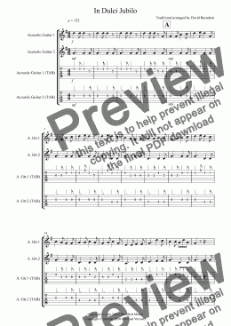 page one of In Dulci Jubilo for Guitar Duet
