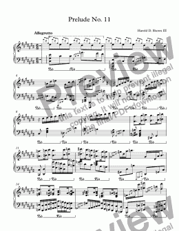 page one of Prelude No. 11