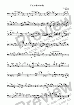 page one of Cello Prelude