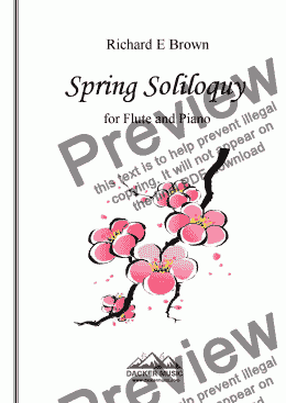 page one of Spring Soliloquy - Flute