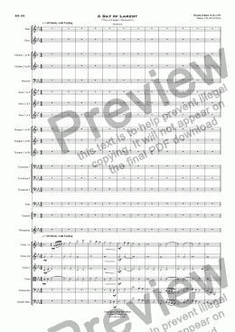 page one of A Day of Lament  ["Days of Change" - Movement 2] - Orchestra
