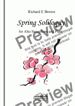 page one of Spring Soliloquy - Alto Saxophone