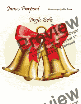 page one of Jingle Bells piano solo easier version