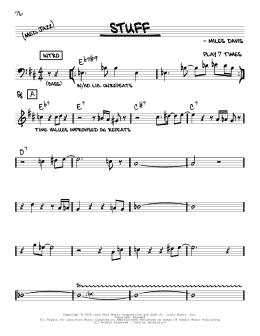 page one of Stuff (Real Book – Melody & Chords)