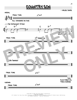 page one of Country Son (Real Book – Melody & Chords)