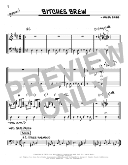 page one of Bitches Brew (Real Book – Melody & Chords)