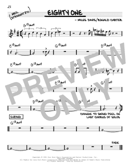 page one of Eighty One (Real Book – Melody & Chords)