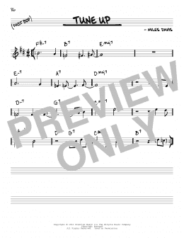 page one of Tune Up (Real Book – Melody & Chords)