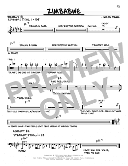 page one of Zimbabwe (Real Book – Melody & Chords)
