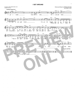 page one of I Get Around (Lead Sheet / Fake Book)