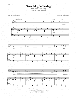 page one of Something's Coming (from West Side Story) (Piano & Vocal)
