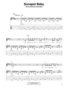 page one of Sunspot Baby (Guitar Tab (Single Guitar))