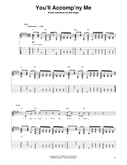 page one of You'll Accomp'ny Me (Guitar Tab (Single Guitar))