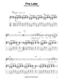 page one of Fire Lake (Guitar Tab (Single Guitar))