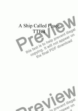 page one of A Ship Called Peace