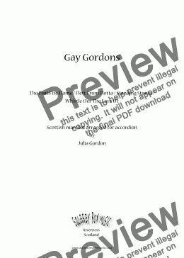 page one of Gay Gordons (The Peat Fire Flame / Flett From Flotta / Standing Stones / Whistle O'er The Lave O't)