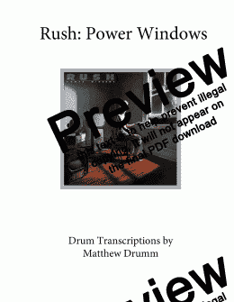 page one of Power Windows - Rush (complete album)