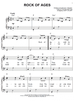 page one of Rock Of Ages (Easy Piano)