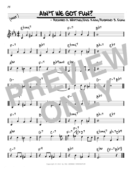 page one of Ain't We Got Fun? (Real Book – Melody & Chords)