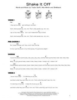 page one of Shake It Off (Really Easy Guitar)