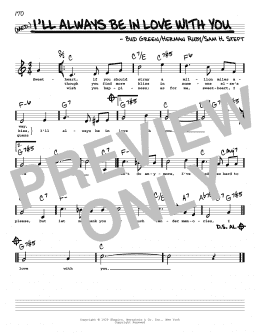 page one of I'll Always Be In Love With You (High Voice) (Real Book – Melody, Lyrics & Chords)
