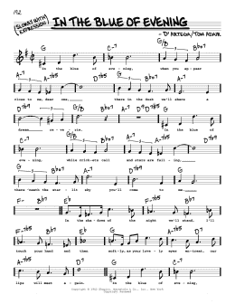 page one of In The Blue Of Evening (High Voice) (Real Book – Melody, Lyrics & Chords)